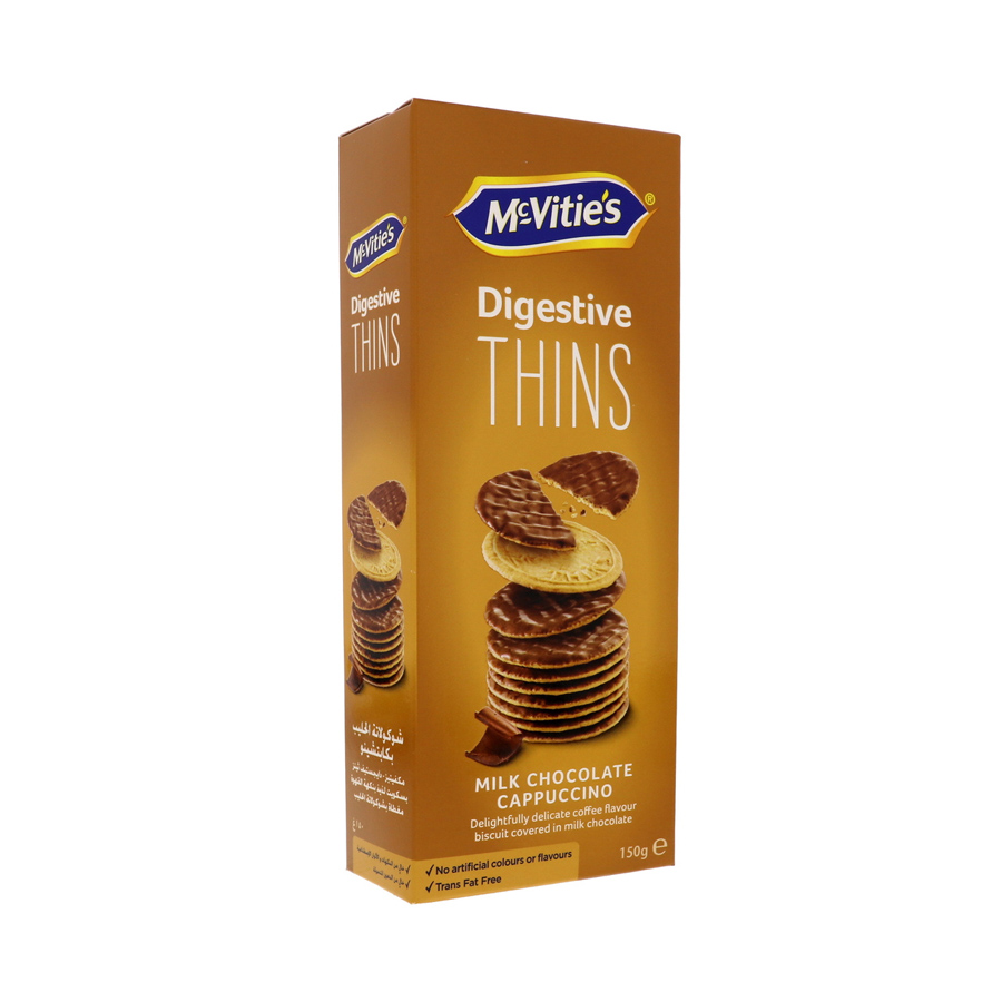 Mcvities Digestive Thins Milk Chocolate Cappuccino 150g Grocers 6328