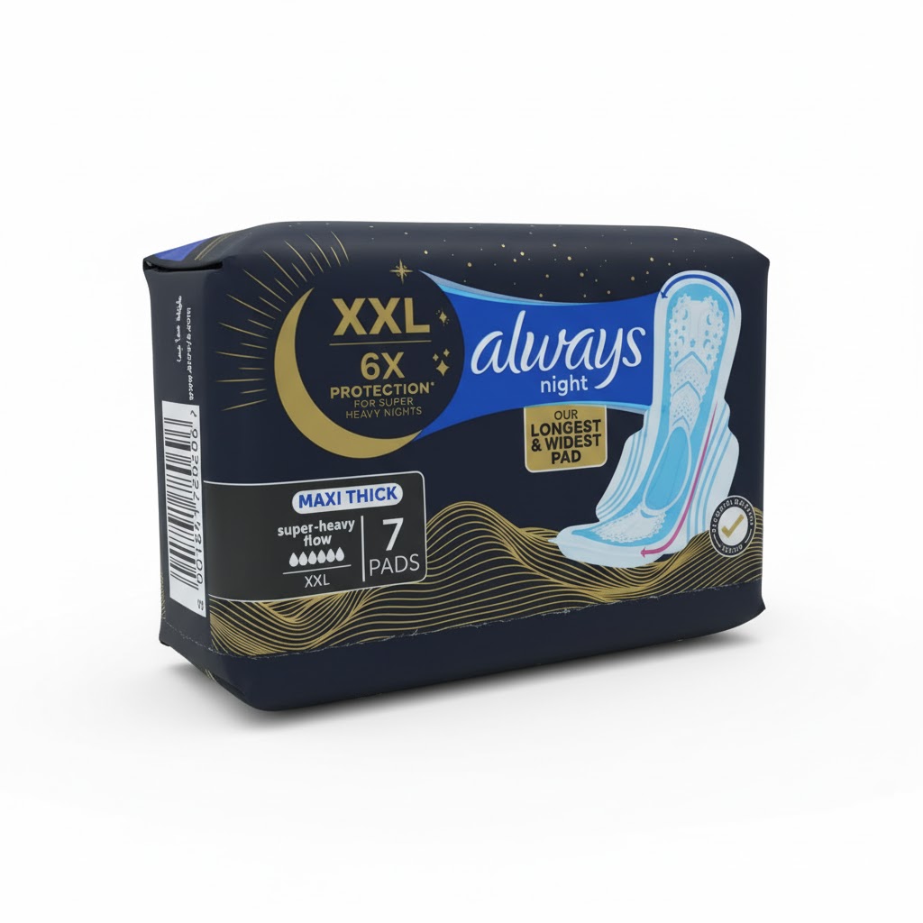 ALWAYS NIGHT PADS MAXI THICK 7S