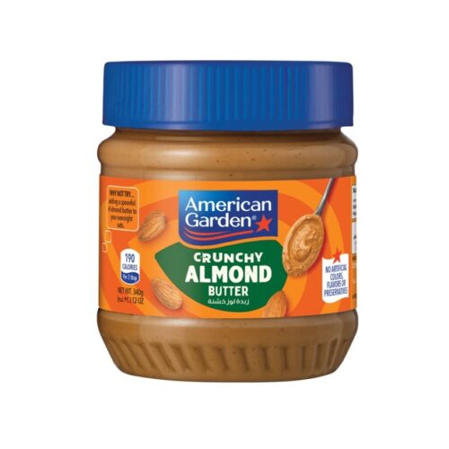 AMERICAN GARDEN CRUNCHY ALMOND BUTTER 340G