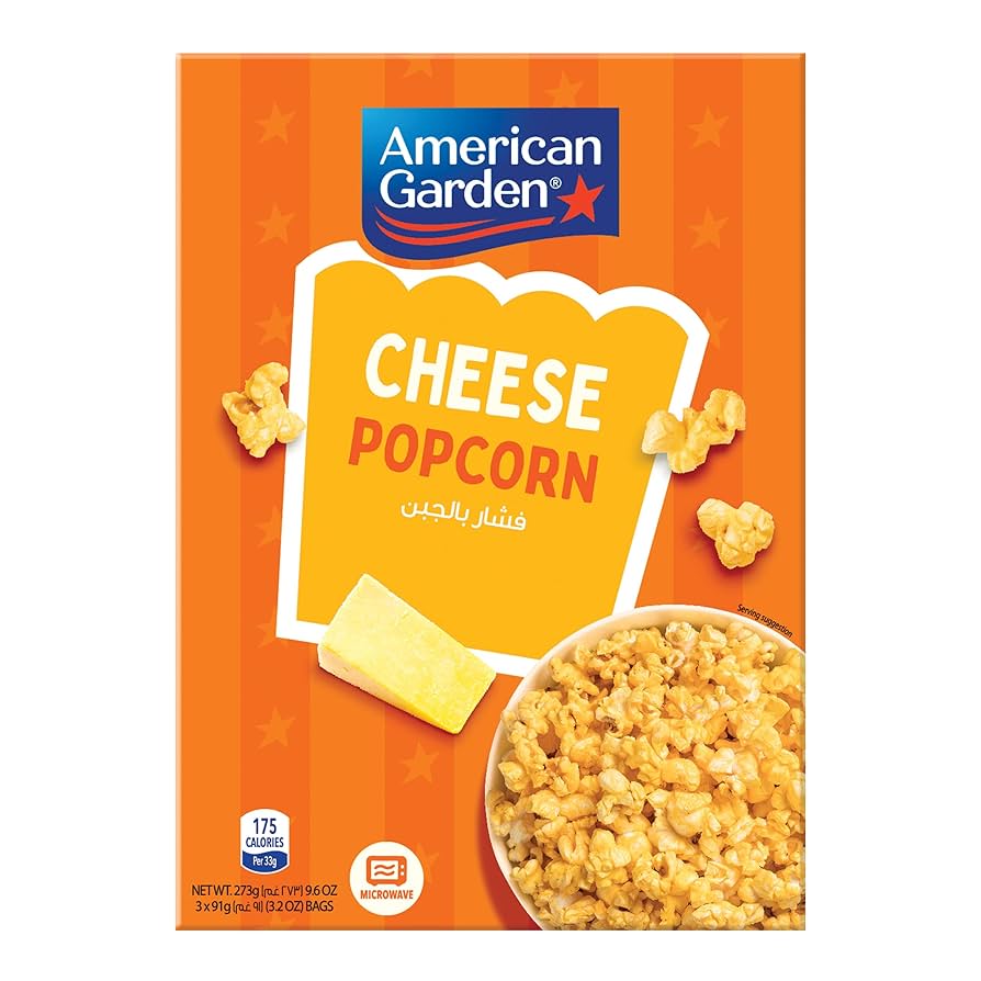 AMERICAN GARDEN MICROWAVE POPCORN CHEESE 273G