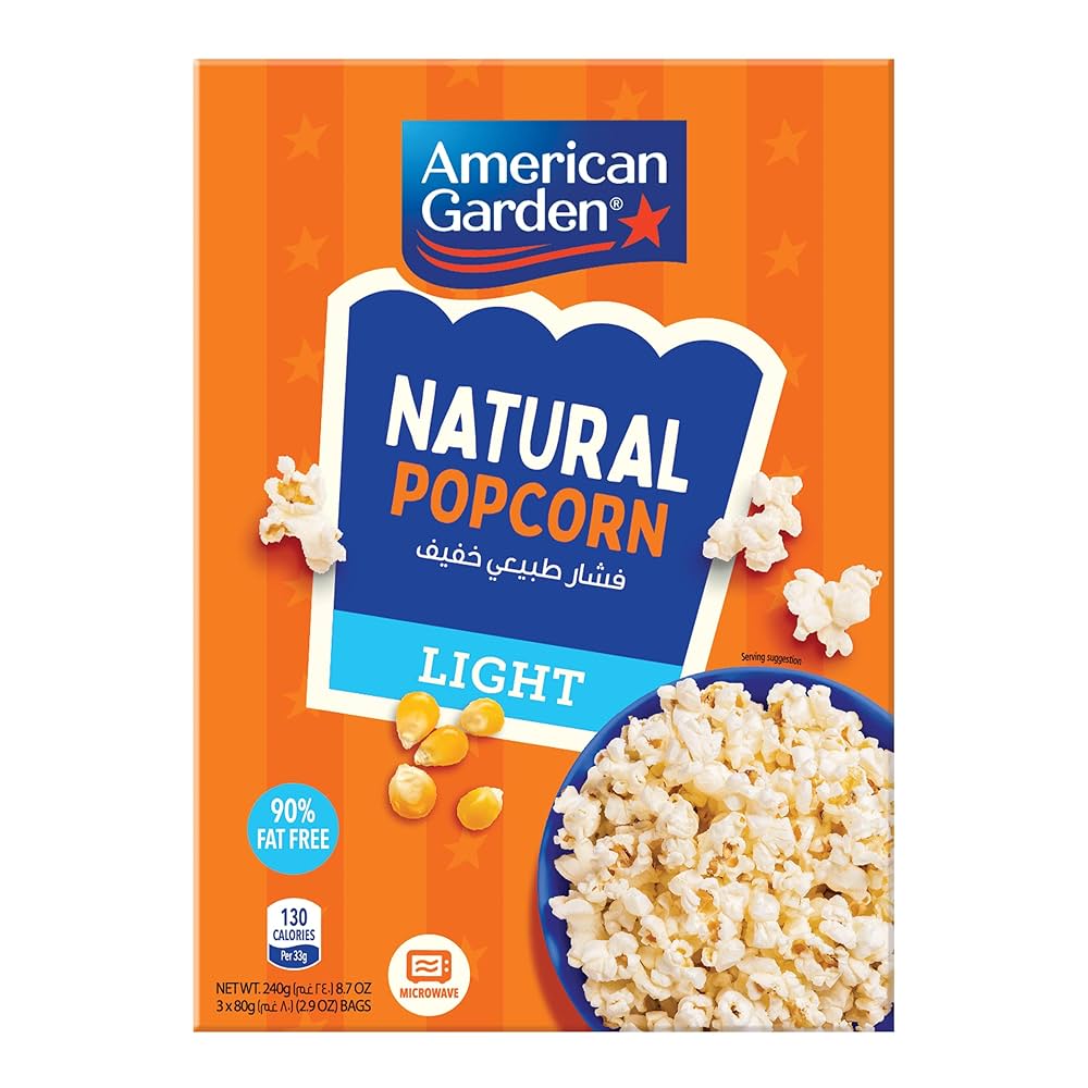 AMERICAN GARDEN MICROWAVE POPCORN LIGHT 240G