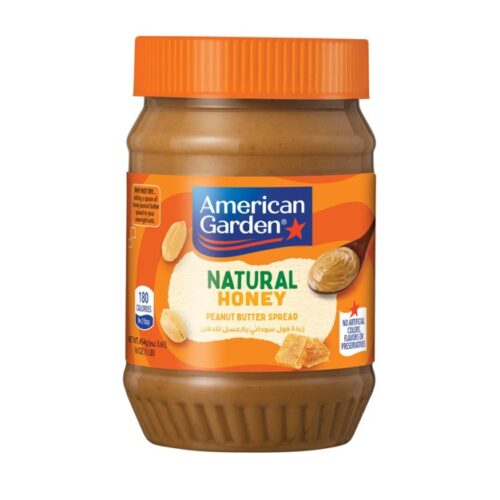AMERICAN GARDEN NATURAL PEANUT BUTTER HONEY 454G