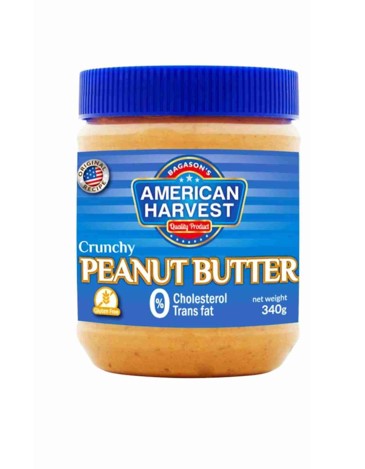 AMERICAN HARVEST PEANUT BUTTER CRUNCHY 340G