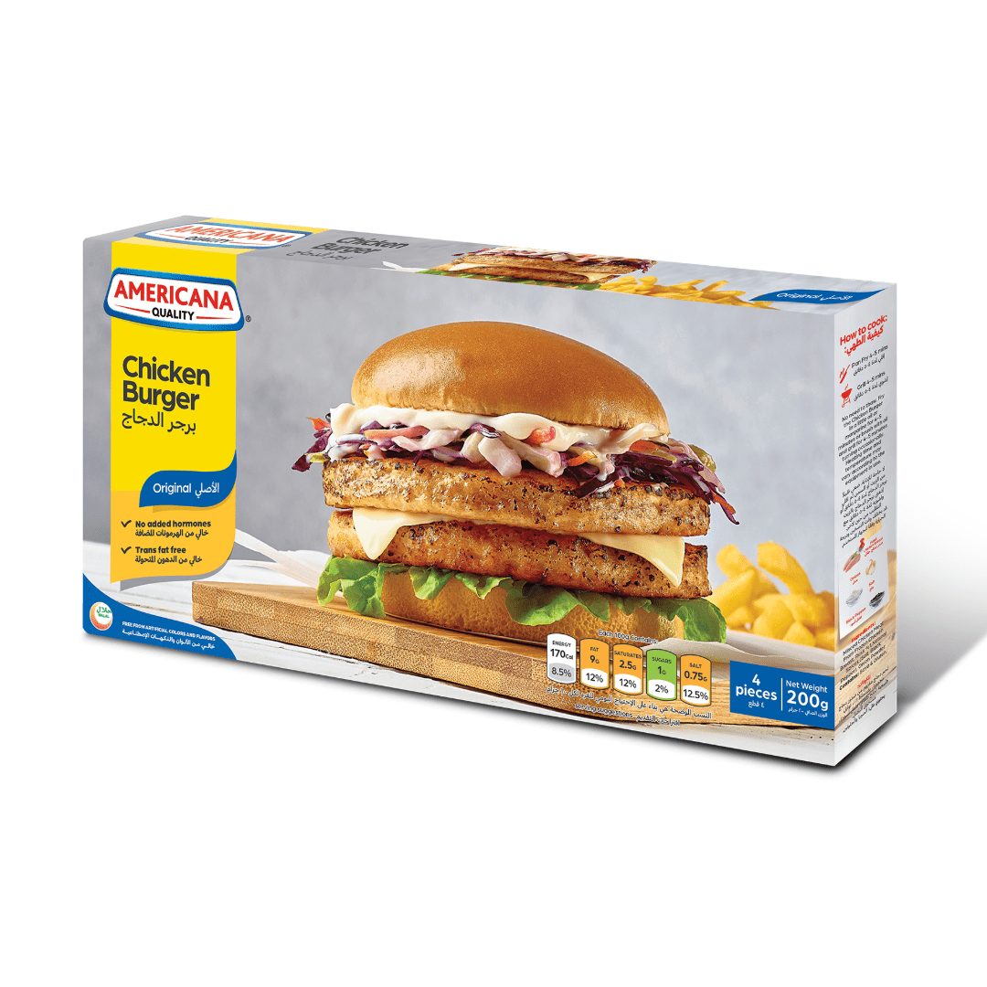 AMERICANA FROZEN CHICKEN BURGER 200G