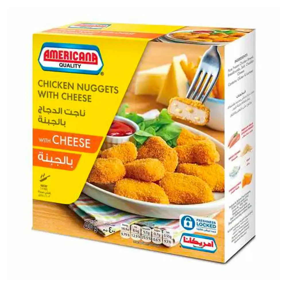 AMERICANA FROZEN CHICKEN NUGGETS WITH CHEESE 600G
