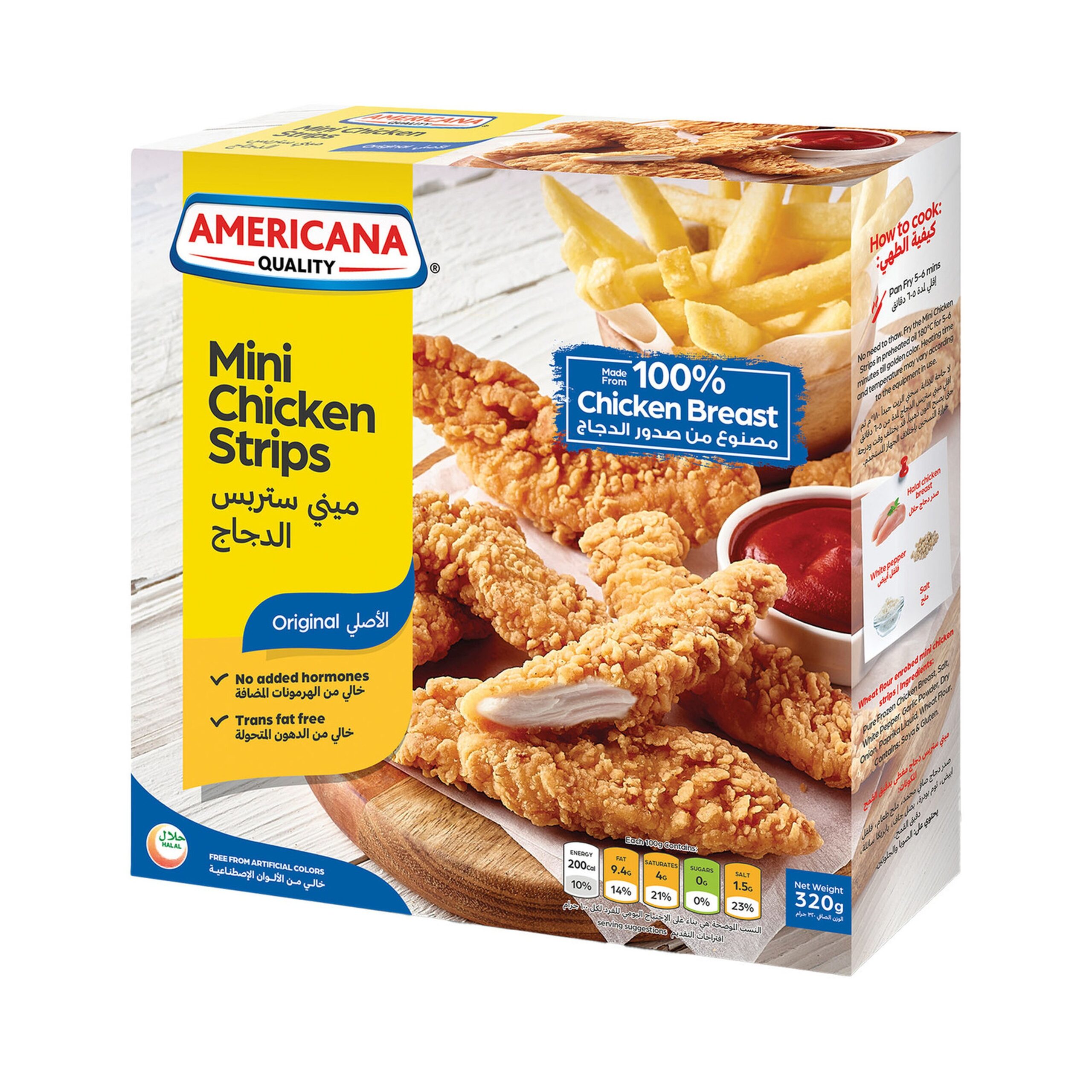 AMERICANA FROZEN MINI CHICKEN STRIPS 320G