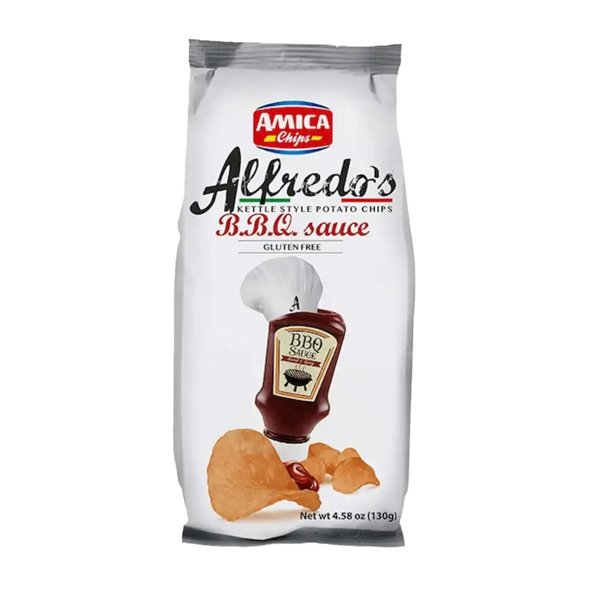 AMICA ALFREDOS BBQ CHIPS 130G AMICA ALFREDOS BBQ CHIPS 130G