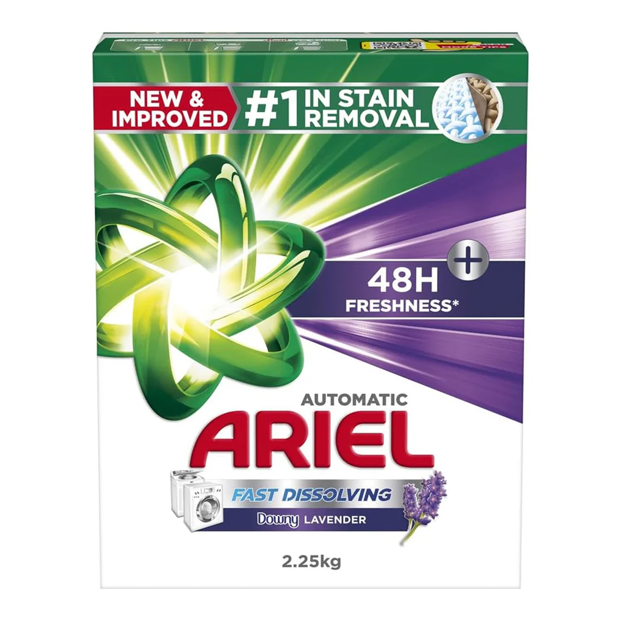 ARIEL DETERGENT POWDER DOWNY LAVENDER 2.25KG