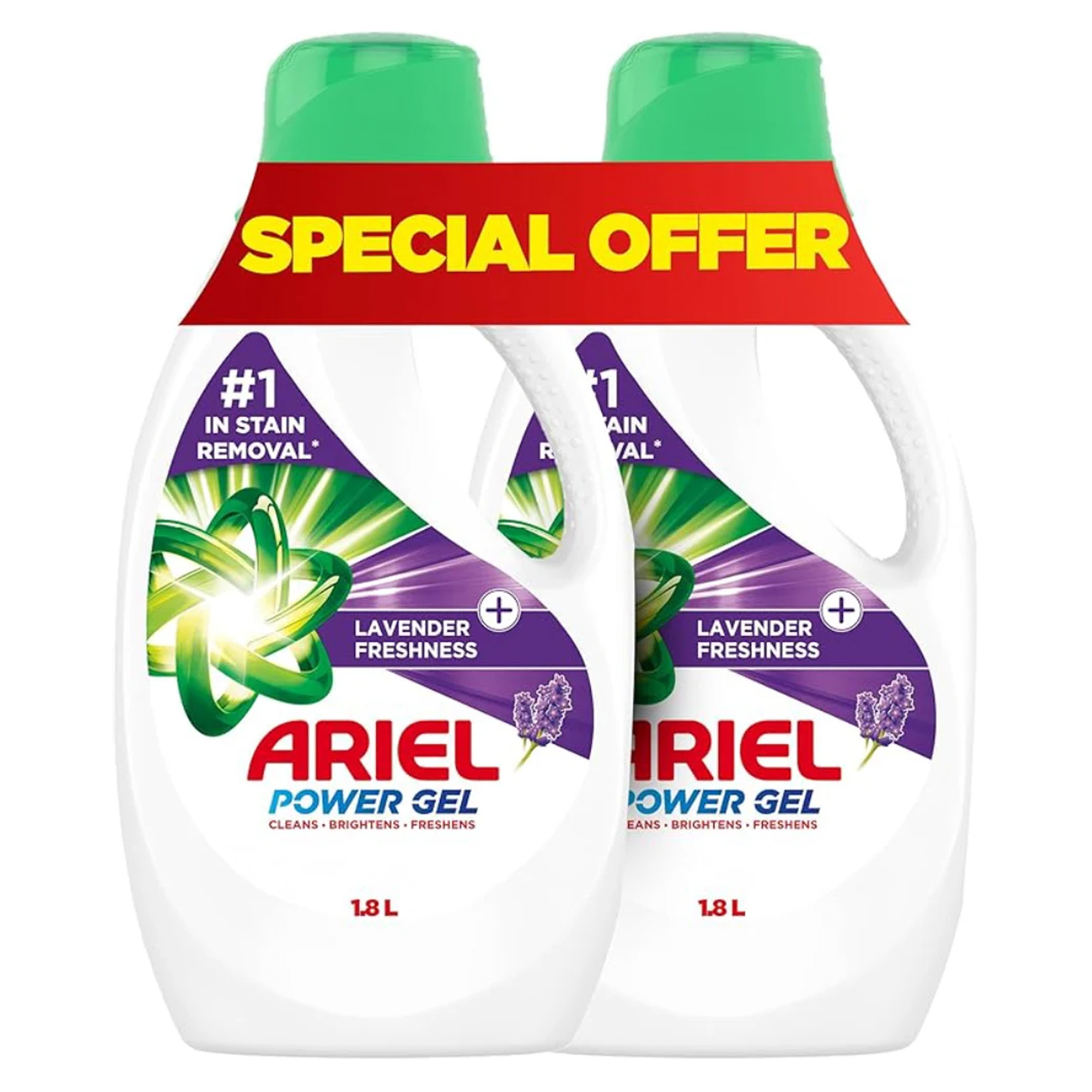 ARIEL POWER GEL LAVENDER 1.8L X 2