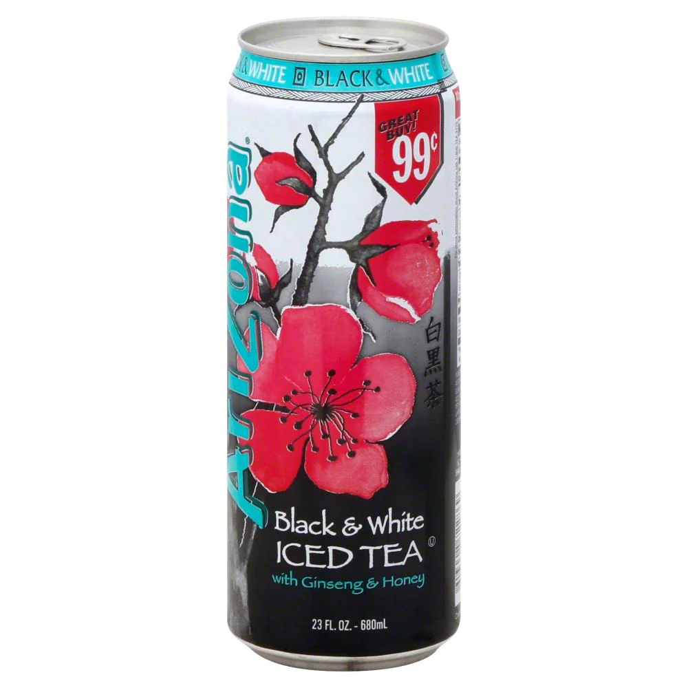 ARIZONA BLACK & WHITE ICED TEA 650ML