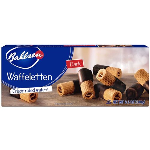 BAHLSEN WAFFELETTEN WAFER ROLLS DARK 100G