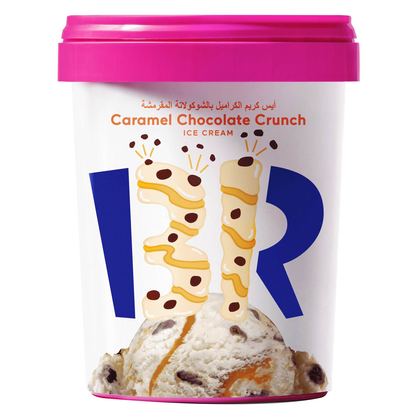 BASKIN ROBBINS CARAMEL CHOCOLATE CRUNCH ICE CREAM 1L