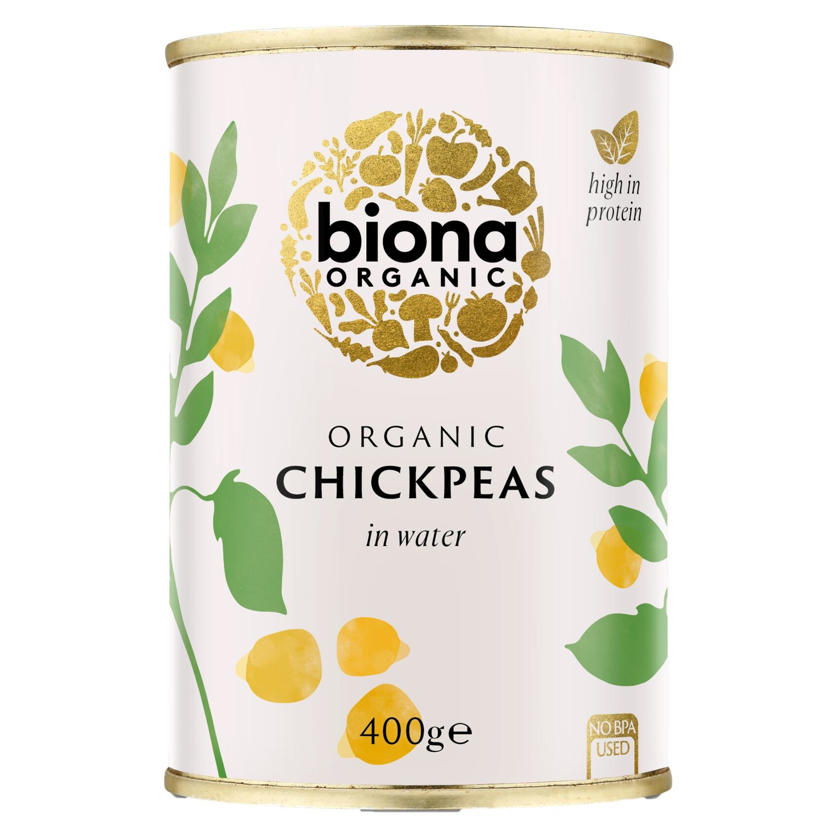 BIONA ORGANIC CHICKPEAS IN WATER 400G