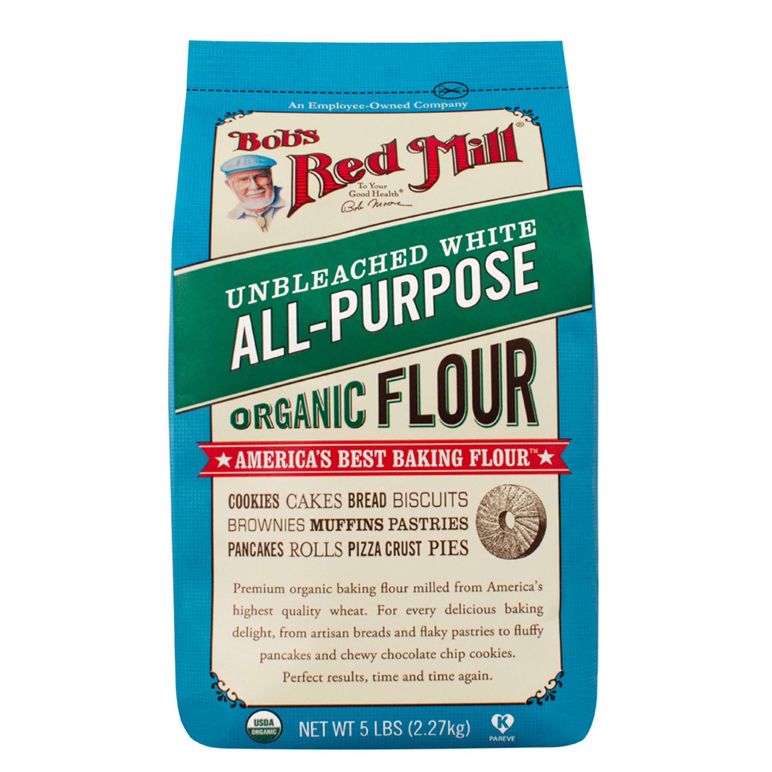BOBS REDMILL ORGANIC UNBLEACHED ALL PURPOSE FLOUR 2.27KG