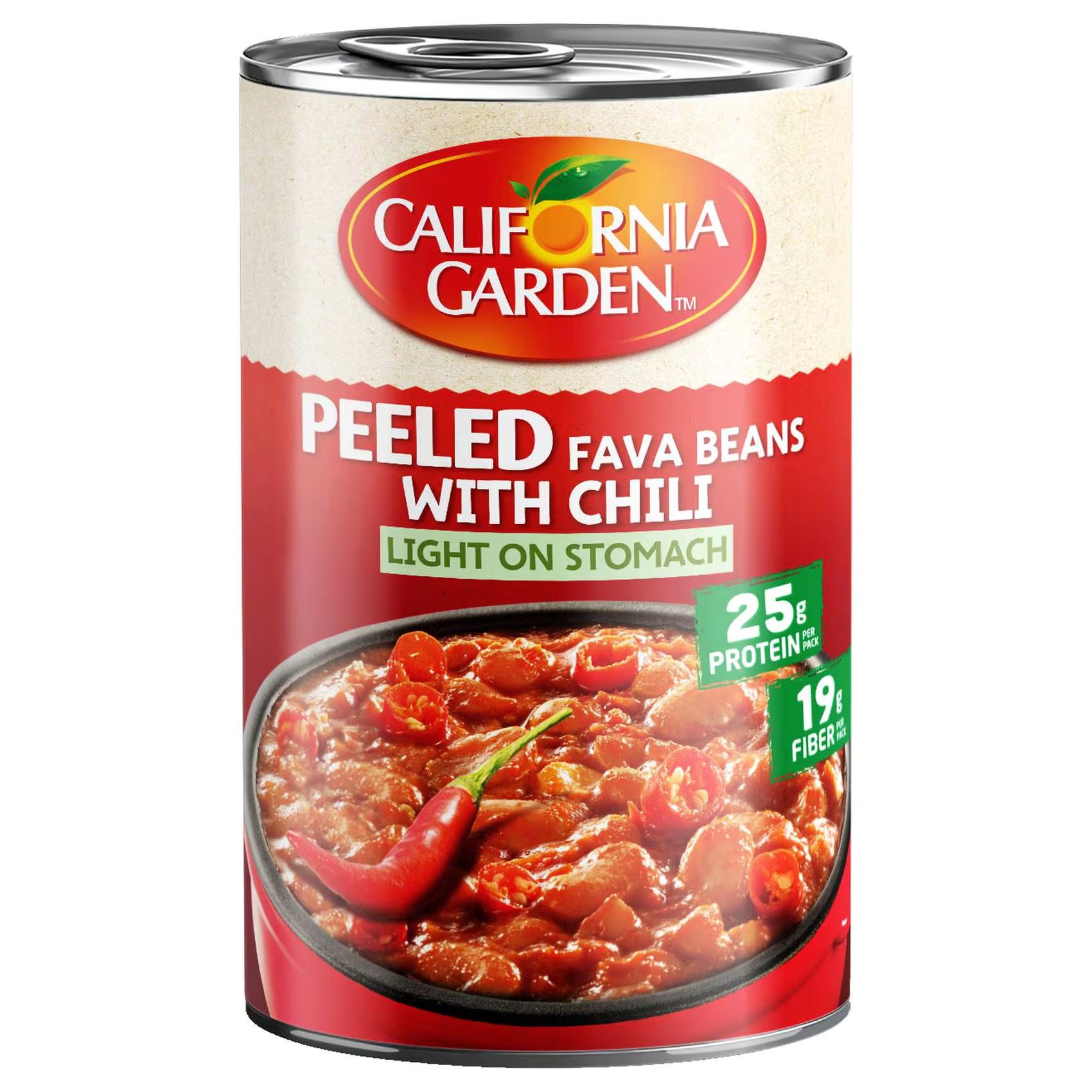 CALIFORNIA GARDEN PEELED FAVA BEANS CHILLI 450G