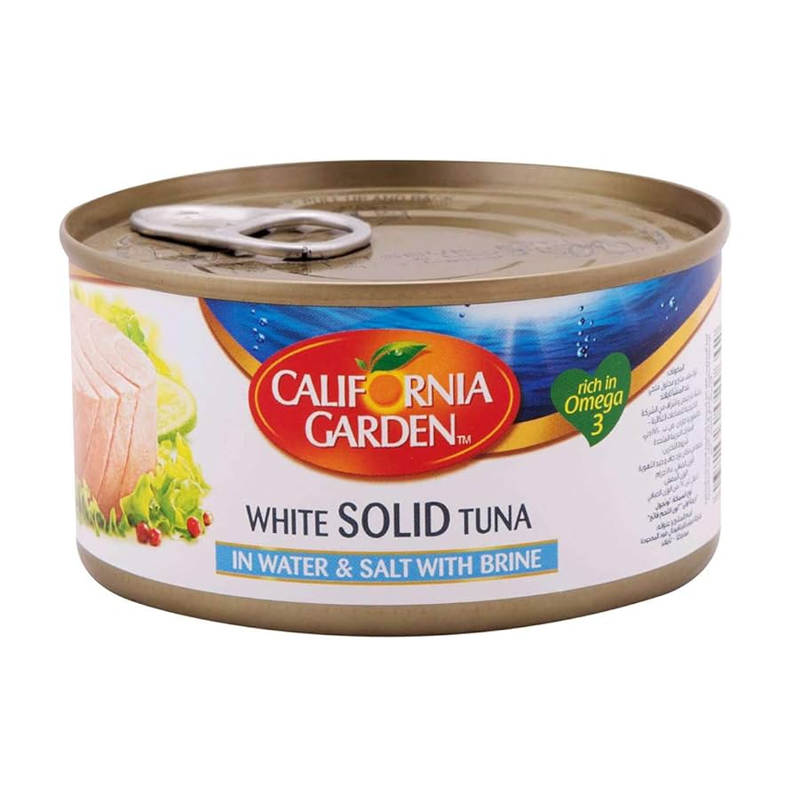 CALIFORNIA GARDEN WHITE TUNA IN WATER&SALT WITH BRINE 185G