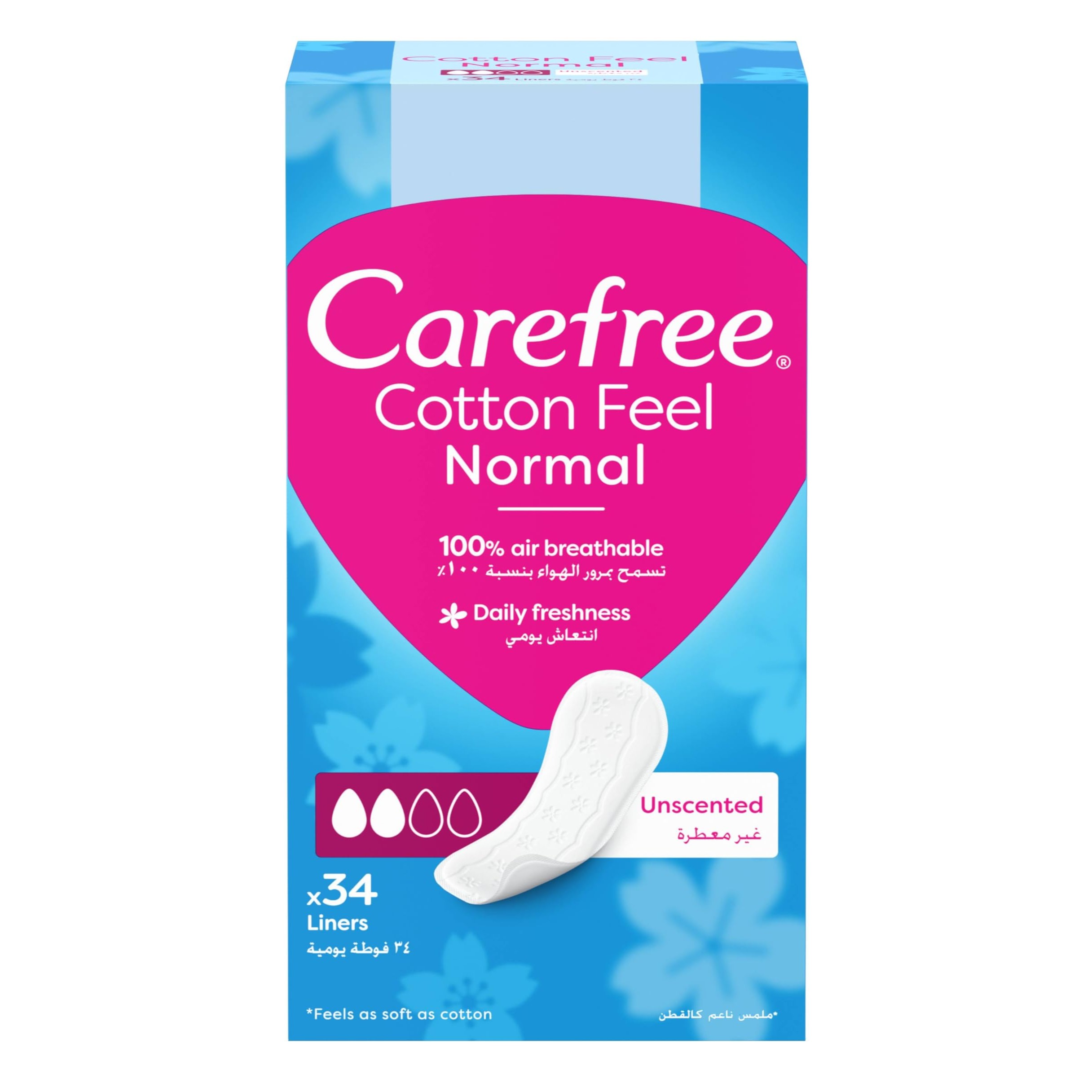 CAREFREE LINERS NORMAL UNSCENTED 34S