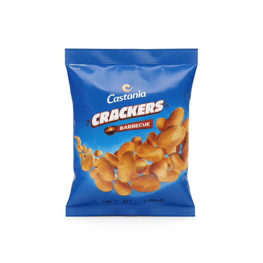 CASTANIA PEANUT CRACKERS BBQ 100G