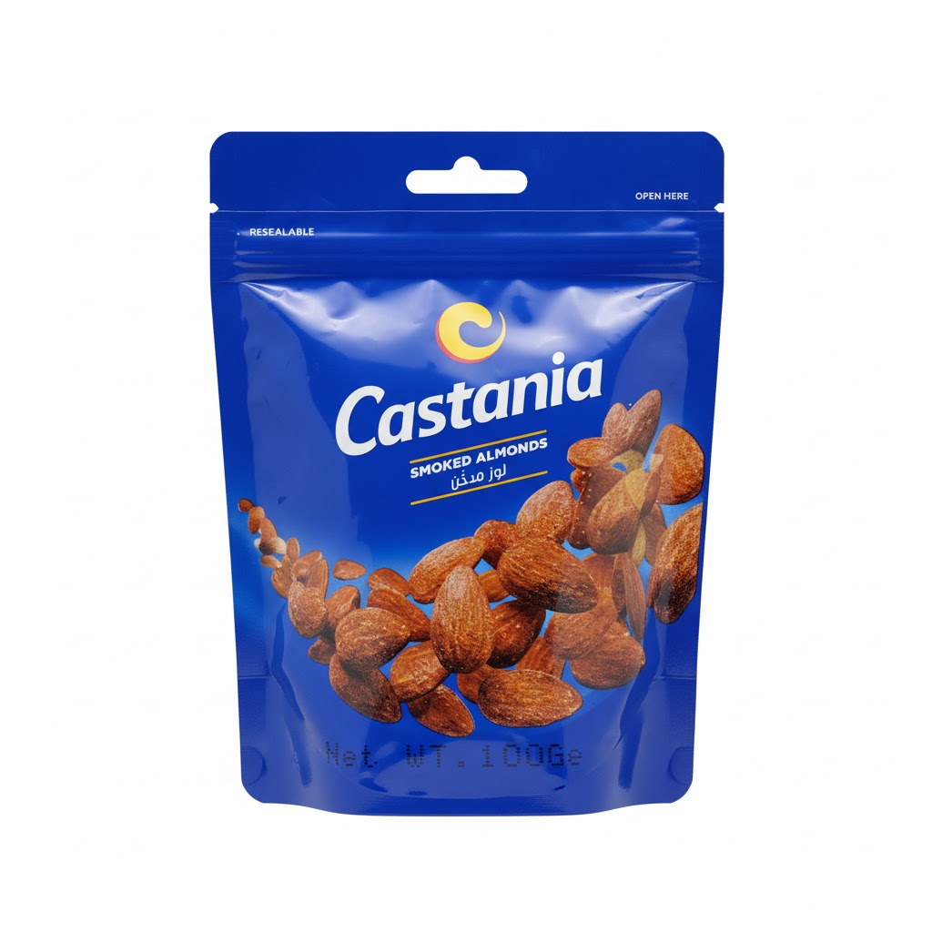 CASTANIA SMOKED ALMONDS 100G