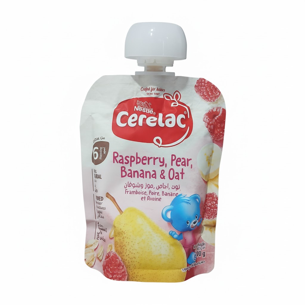 NESTLE CERELAC RASPBERRY, PEAR, BANANA & OAT 90G