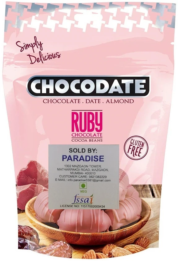 CHOCODATE RUBY CHOCOLATE 90G 1 CHOCODATE RUBY CHOCOLATE 90G