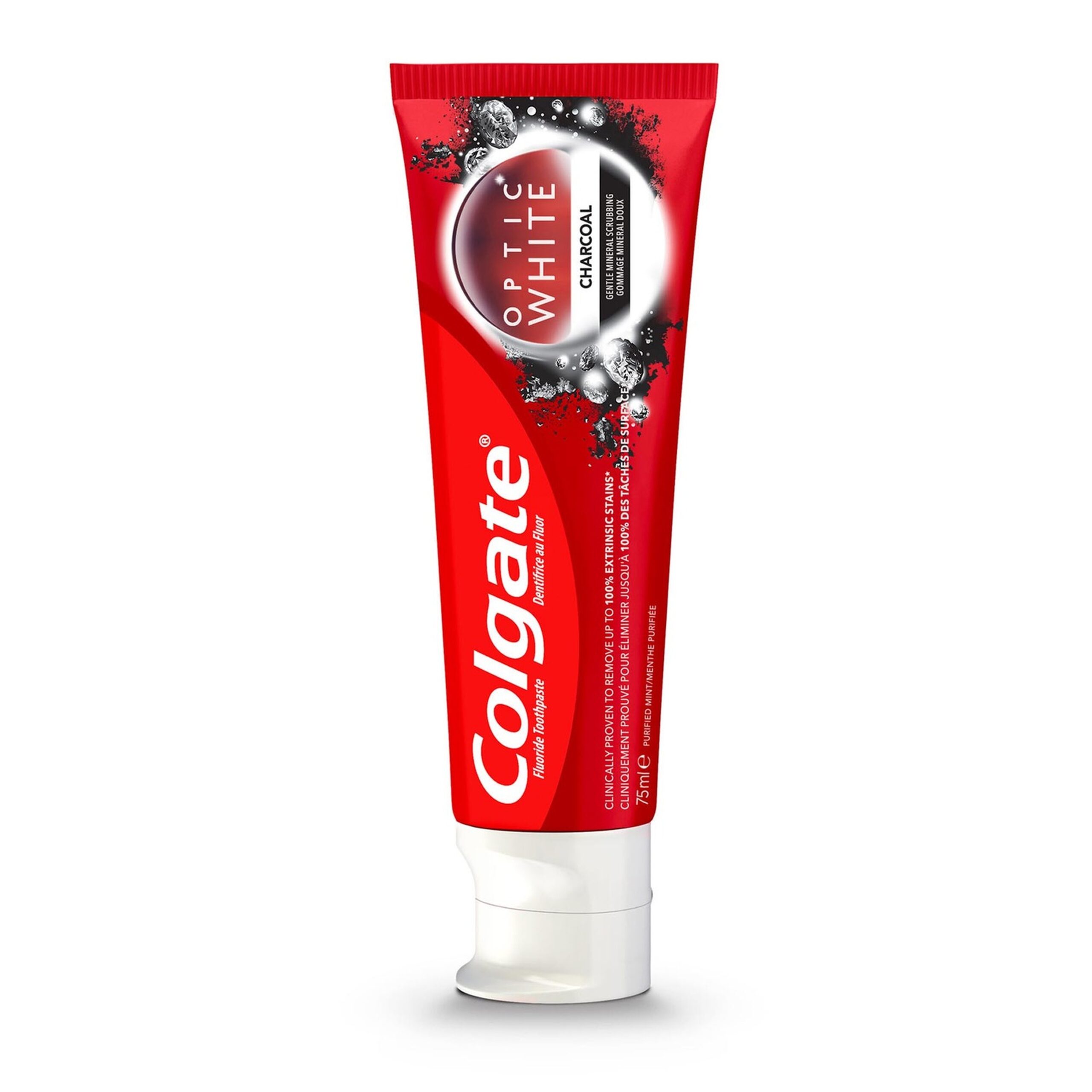 COLGATE TOOTH PASTE OPTIC WHITE CHARCOAL 75ML