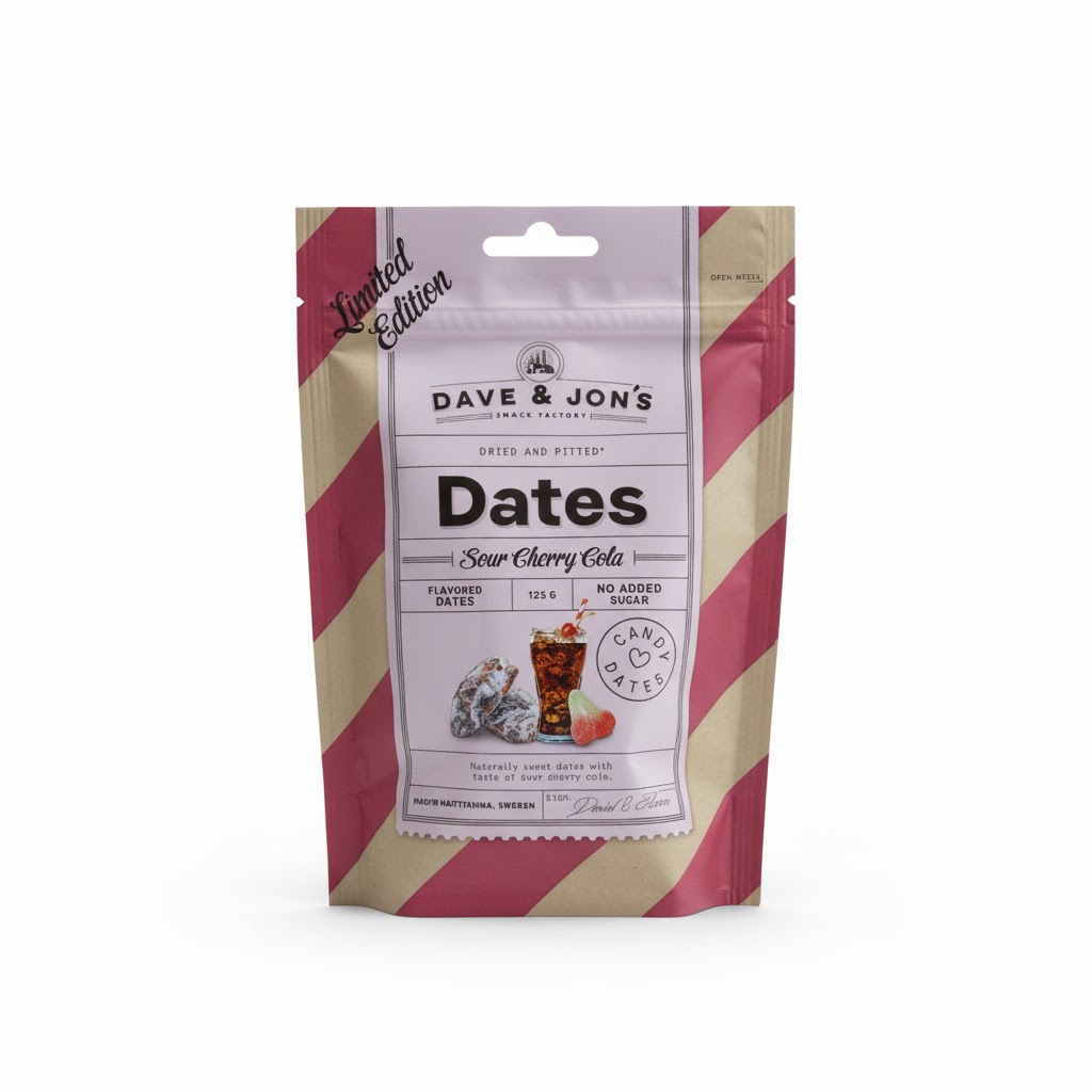 DAVE&JONS CANDY DATES SOUR CHERRY COLA 125G