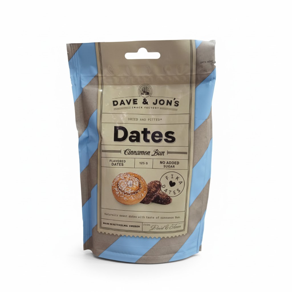 DAVE&JONS DATES CINNAMON BUN FLVR 125G