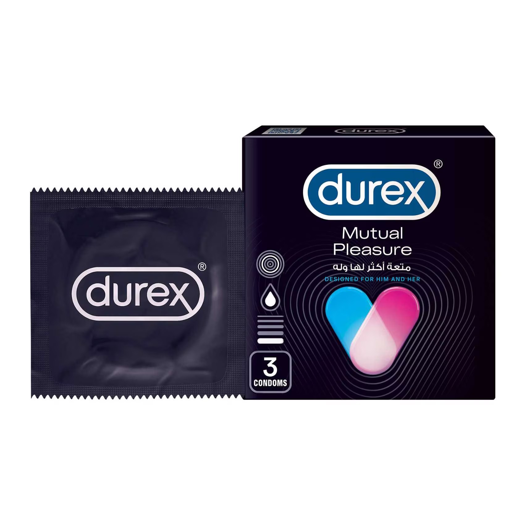 DUREX CONDOMS MUTUAL PLEASURE 3S