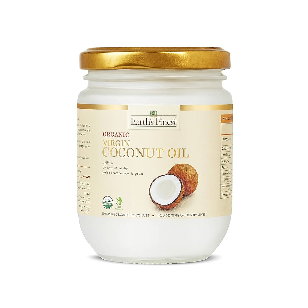 EARTHS FINEST ORGANIC VIRGIN COCONUT OIL 200ML