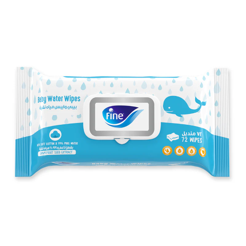 FINE BABY WATER WIPES 72S