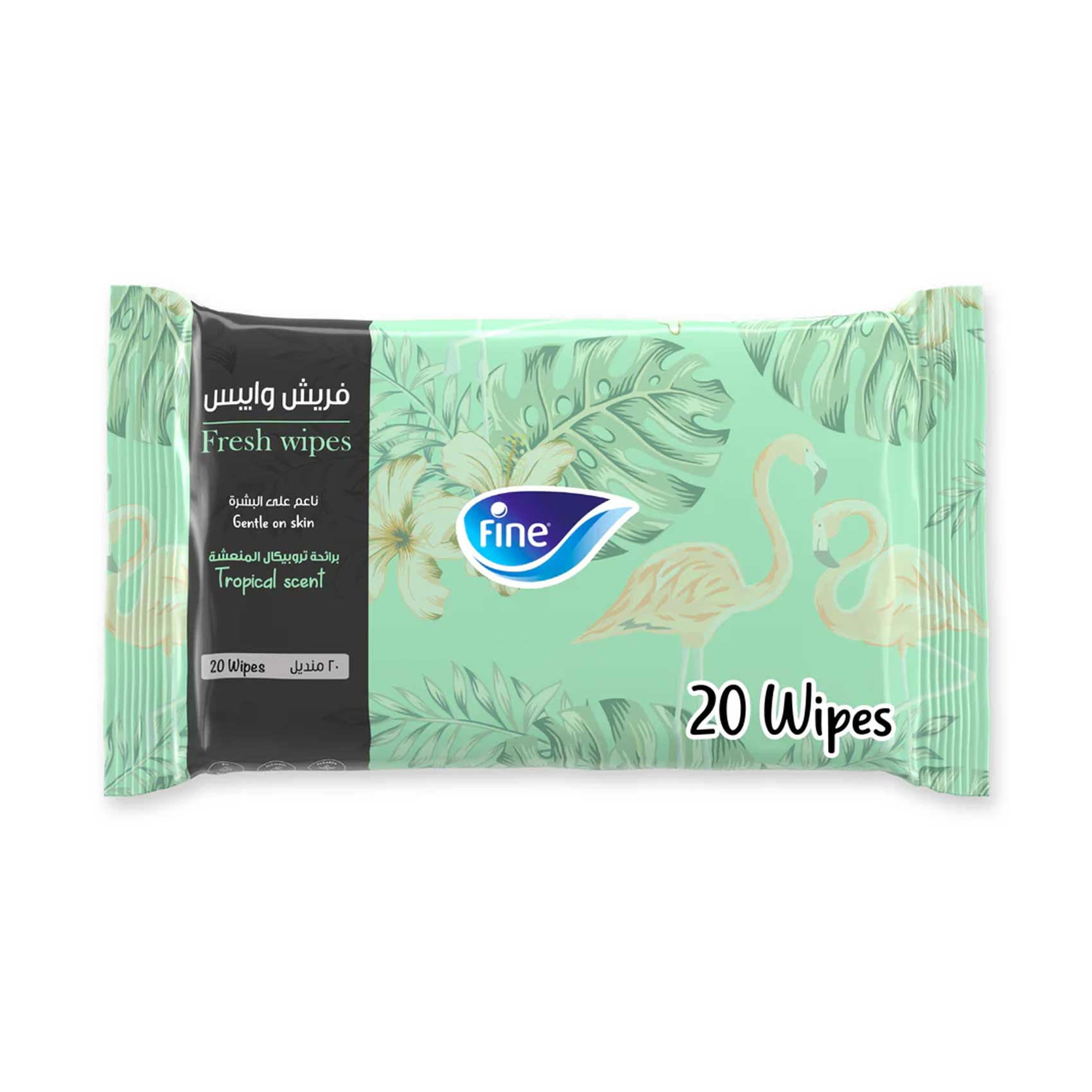 FINE FACE WET WIPES TROPICAL 20S