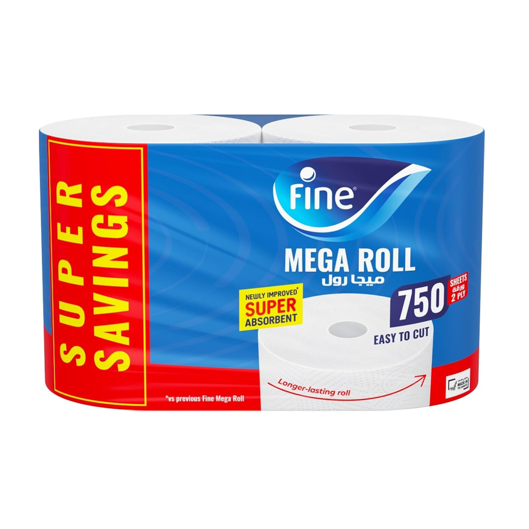 FINE MAXI ROLL MEGA 2PLY 750SHEETS