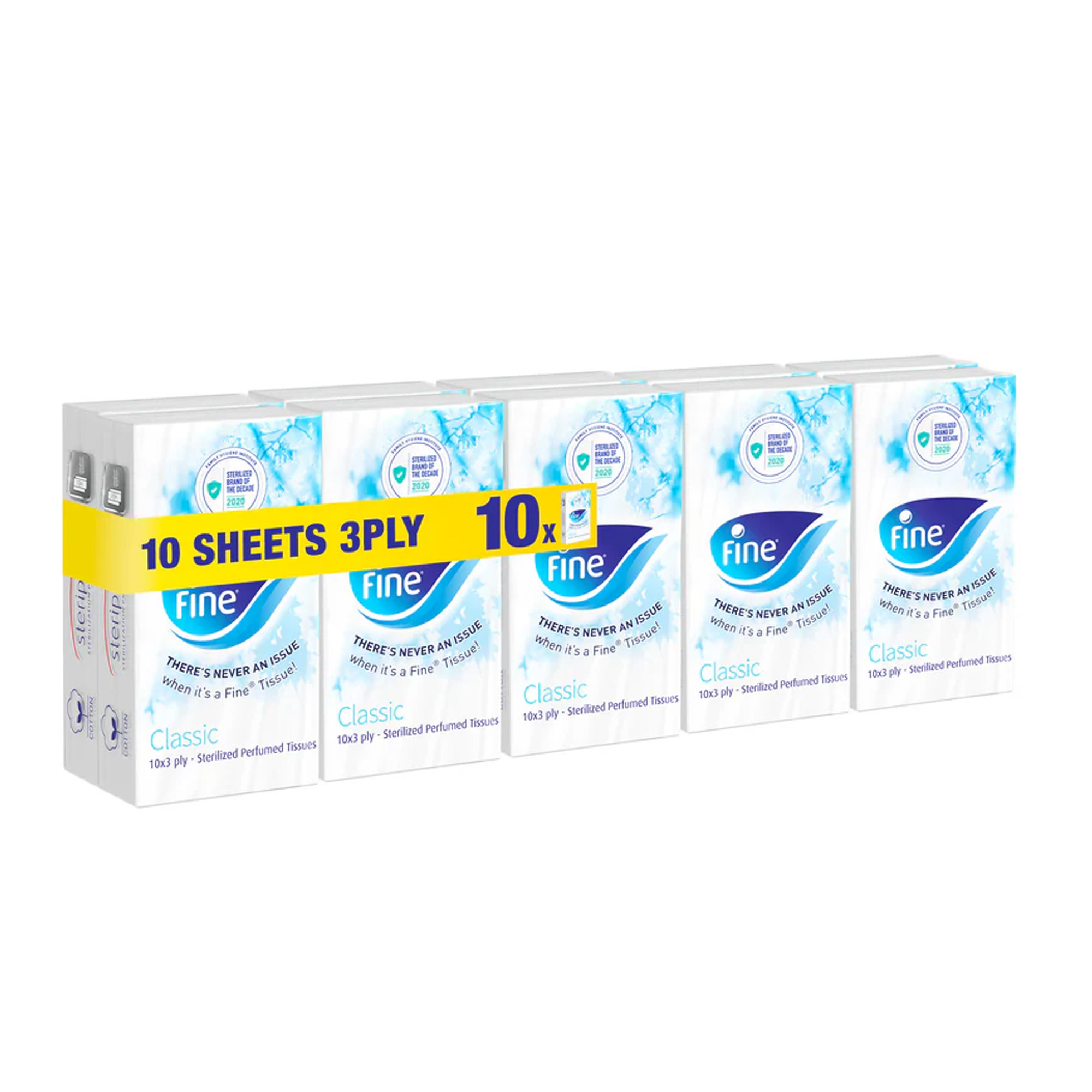 FINE POCKET TISSUE CLASSIC 10S X 10