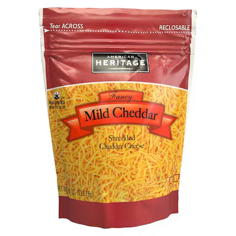 AMERICAN HERITAGE MILD CHEDDAR CHEESE SHREDDED 227G