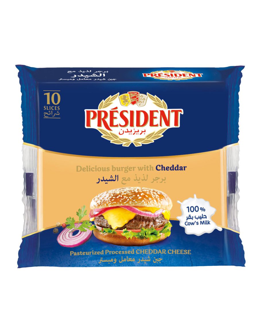 PRESIDENT CHEESE SLICE BURGER WITH CHEDDAR 200G