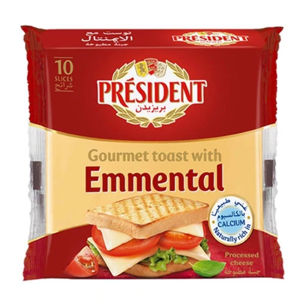 PRESIDENT CHEESE SLICE TOAST W/ EMMENTAL 200G