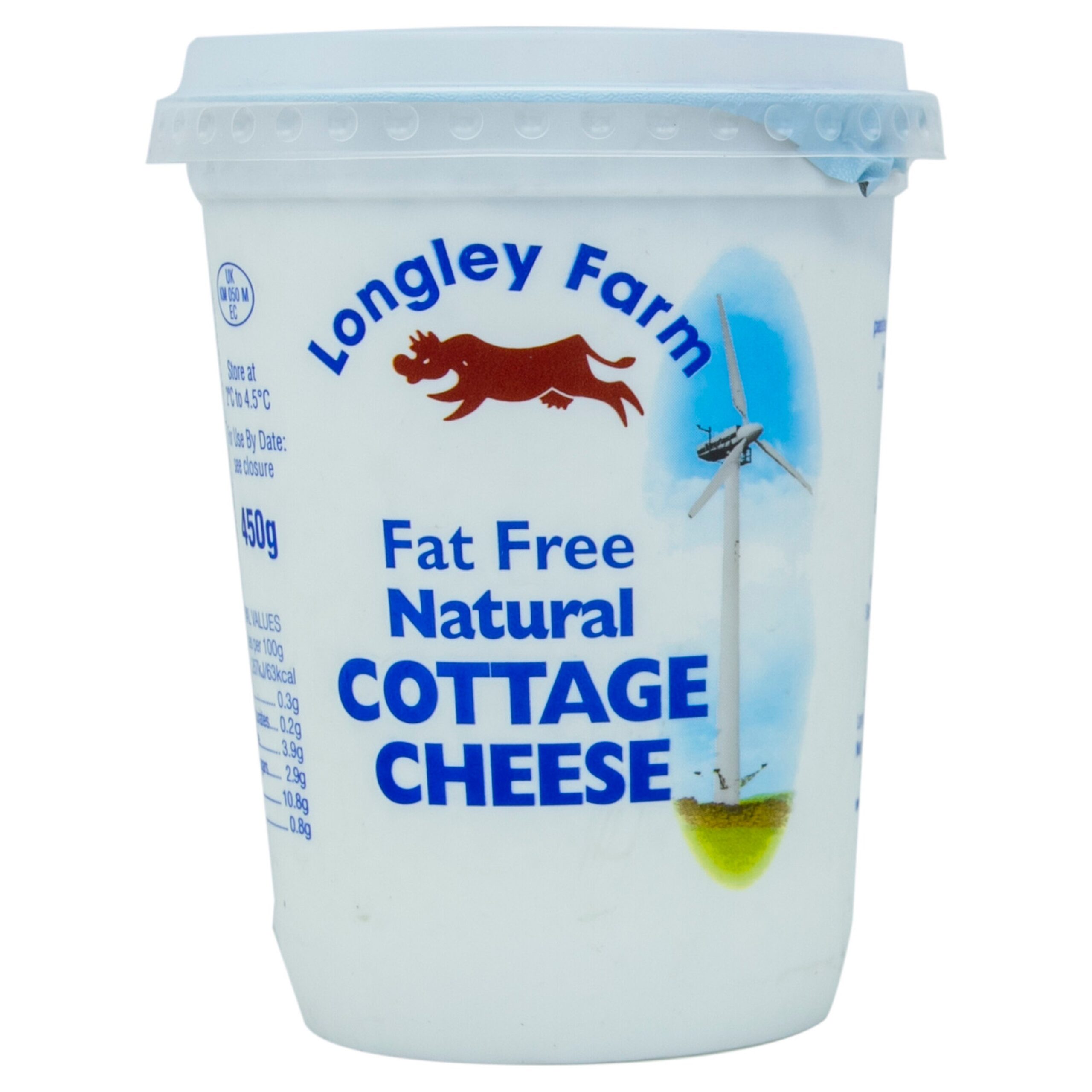 LONGLEY FARM COTTAGE CHEESE FAT FREE 450G