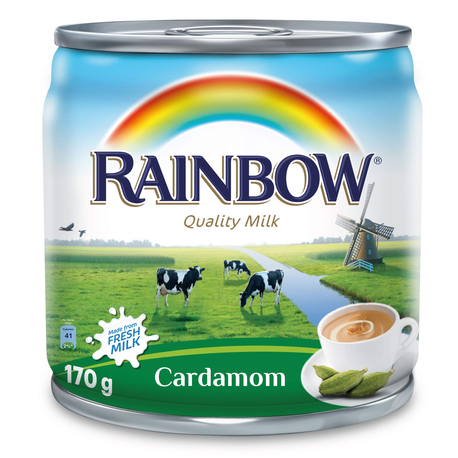 RAINBOW EVAPORATED MILK CARDAMOM 170G