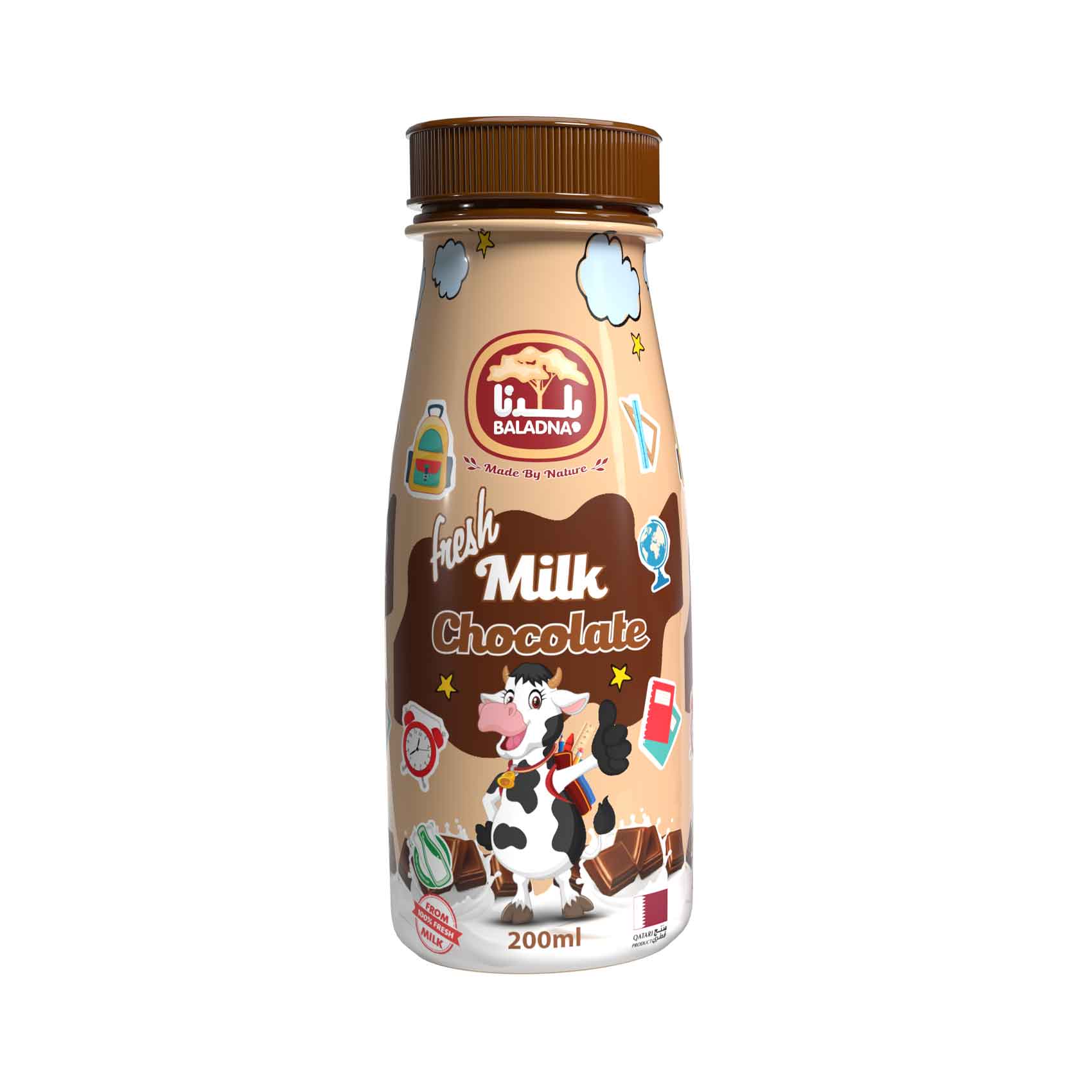BALADNA FRESH MILK CHOCO FULL FAT 200ML 1 BALADNA FRESH MILK CHOCO FULL FAT 200ML