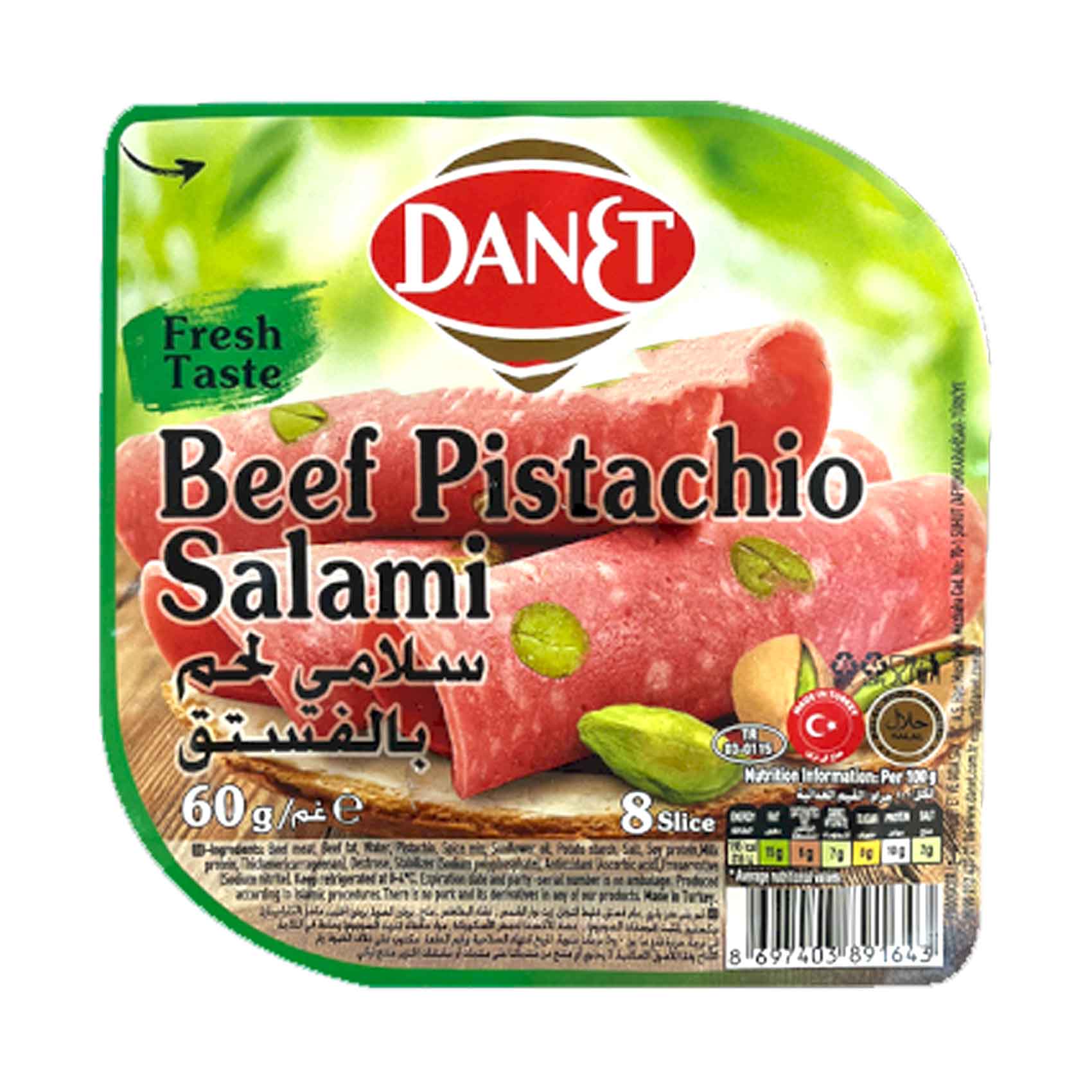DANET SALAMI BEEF PISTACHIO 60G
