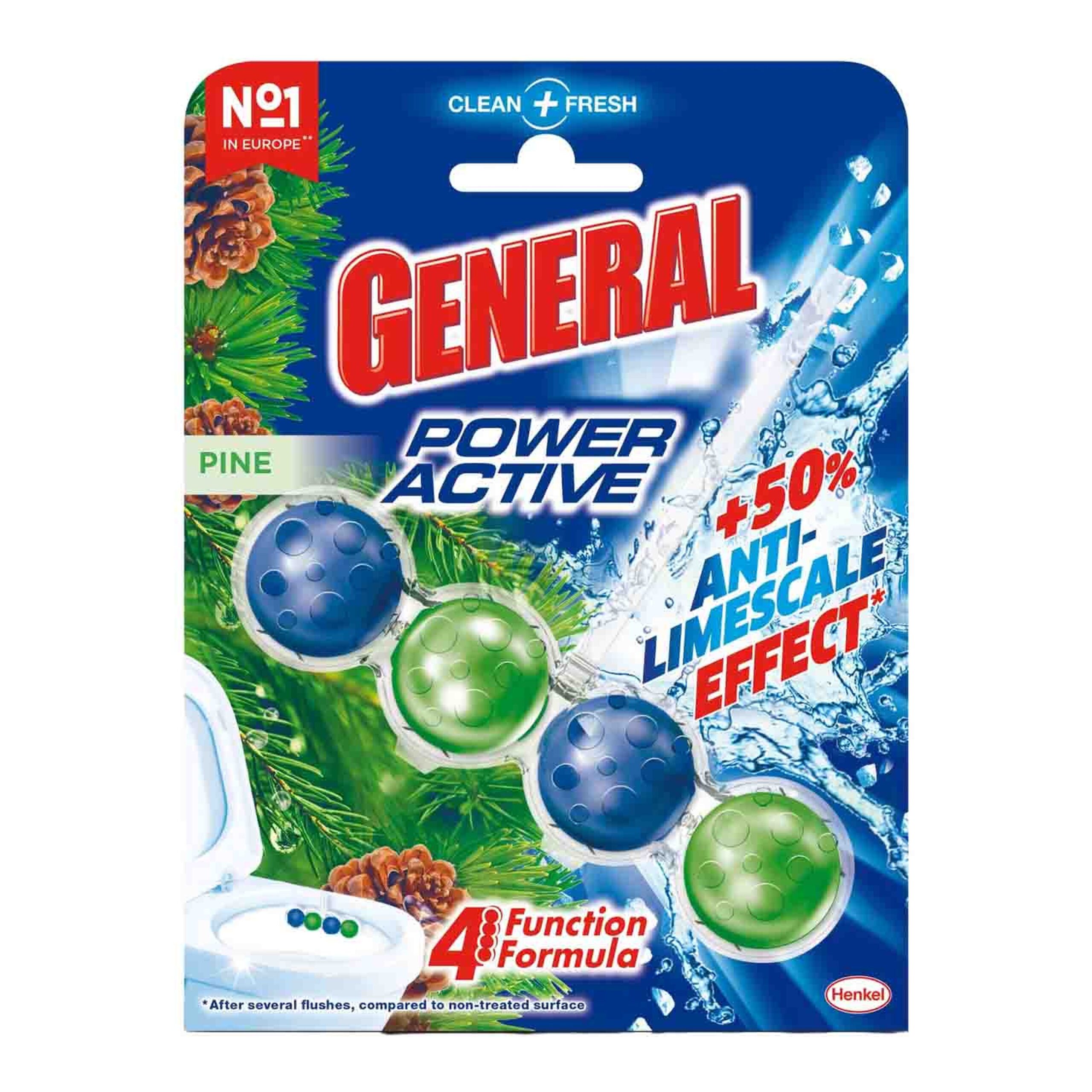 GENERAL POWER ACTIVE TOILET BLOCK PINE 4S 50G