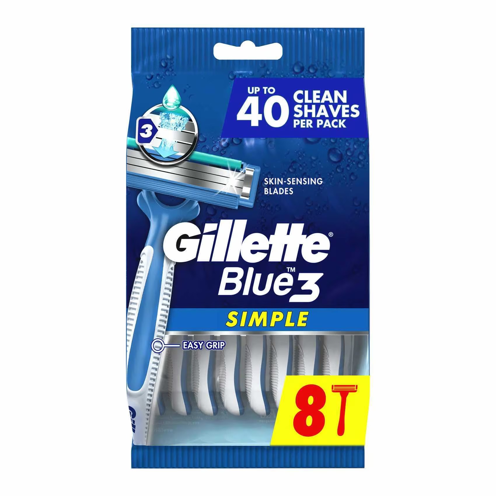 GILLETTE RAZOR BLUE3 SIMPLE 8S