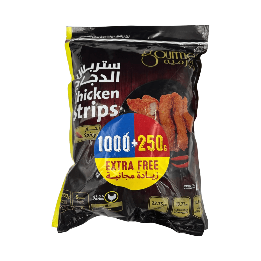 GOURMET CHICKEN STRIPS SPICY 1000+250G FREE