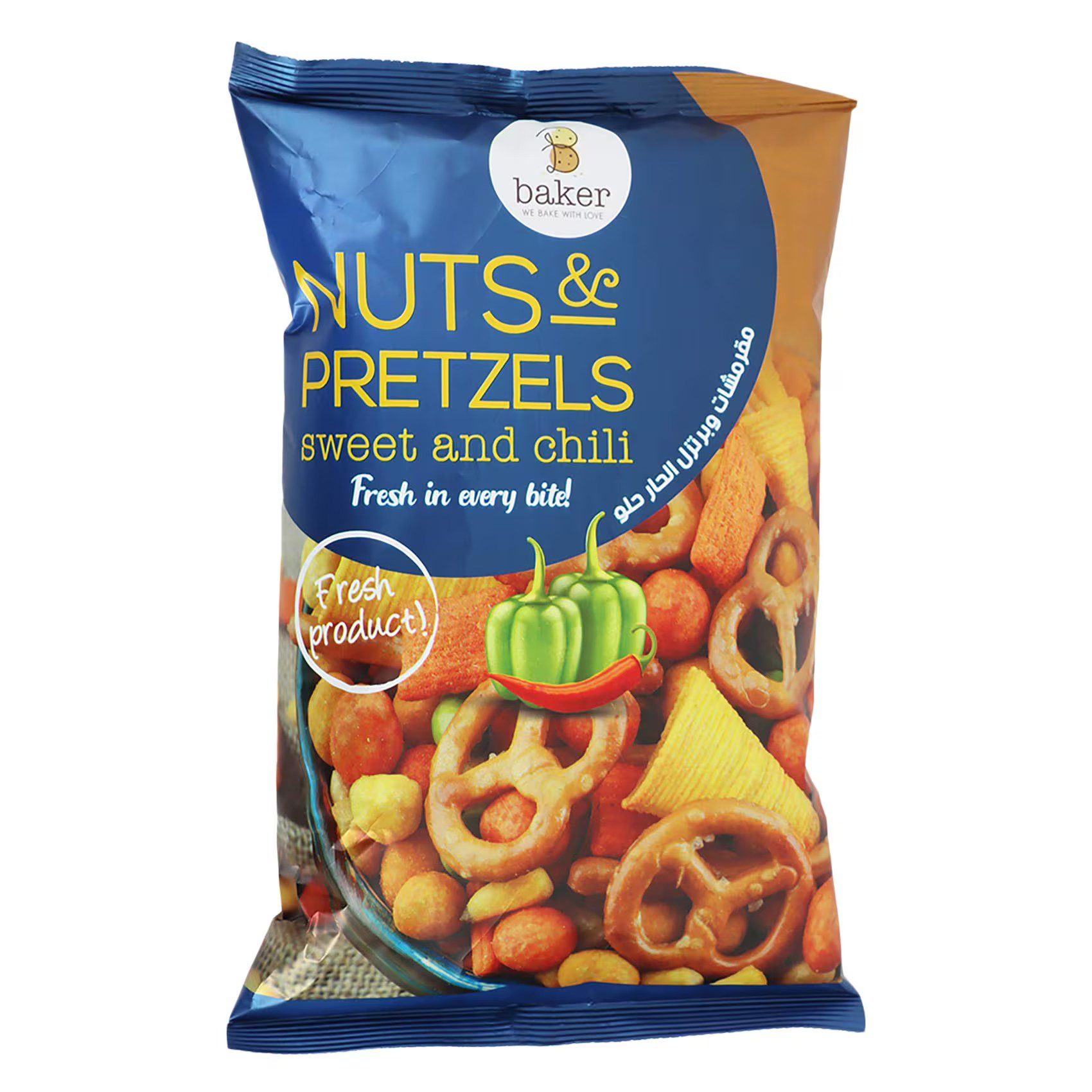 BAKER NUTS & PRETZELS SWEET AND CHILLI 275G