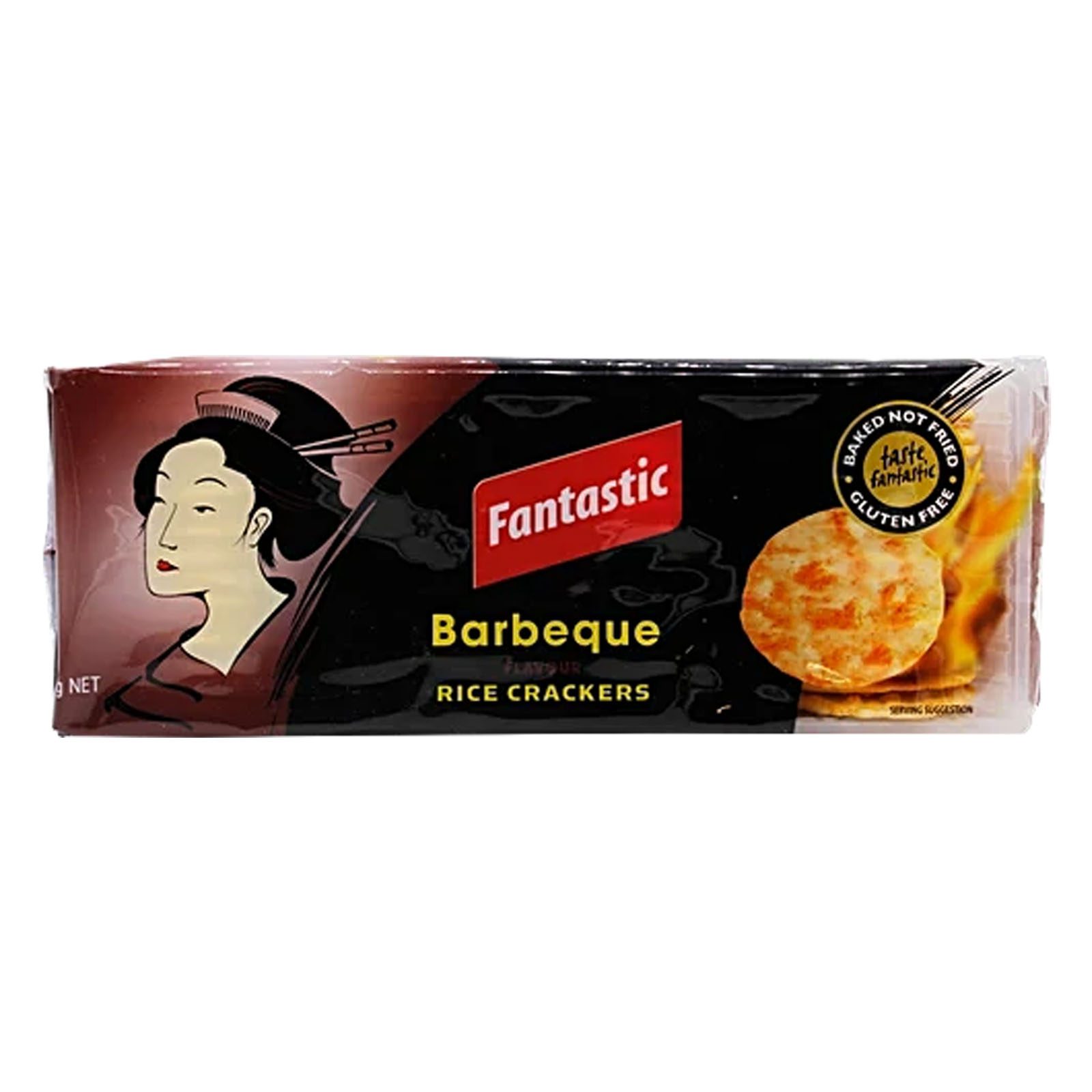 FANTASTIC RICE CRACKERS BBQ FLVR 100G