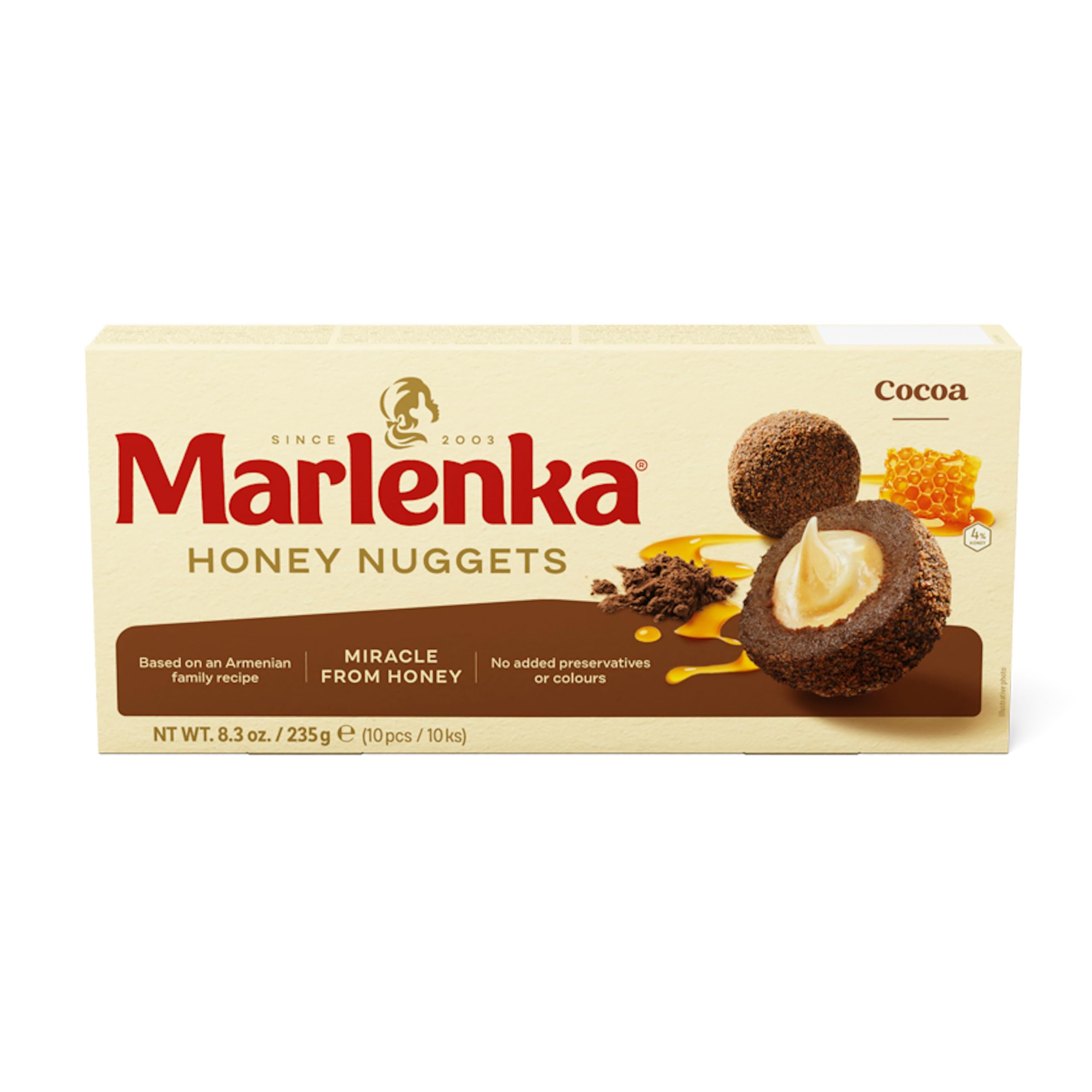 MARLENKA COCOA HONEY NUGGETS 235G