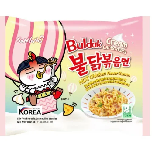 BULDAK NOODLES HOT CHICKEN CREAM CARBONARA 140G