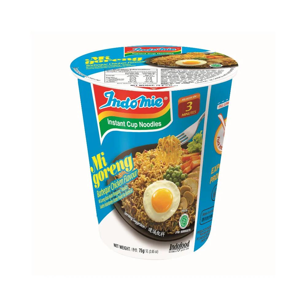 INDOMIE INSTANT NOODLES FRIED BBQ FLVR 75G