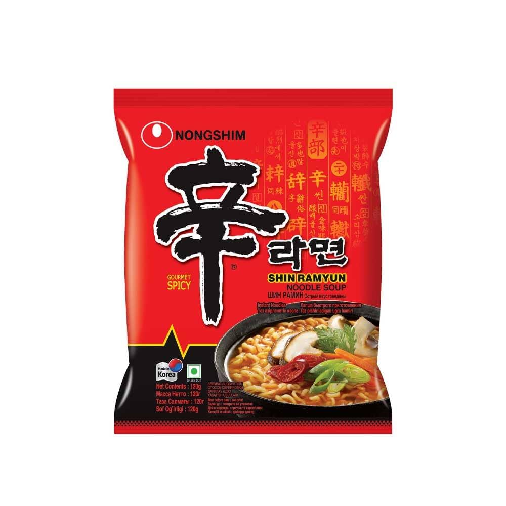 SHIN RAMYUN SOUP NOODLES SPICY 120G 1 SHIN RAMYUN SOUP NOODLES SPICY 120G